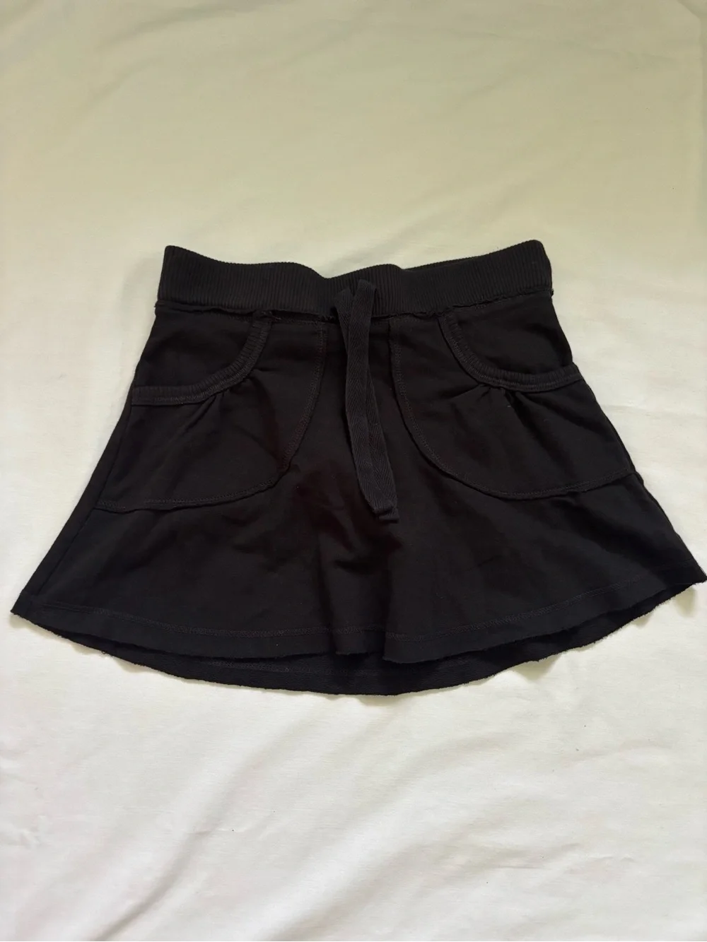 Black kids Drawstring Skort Shorts